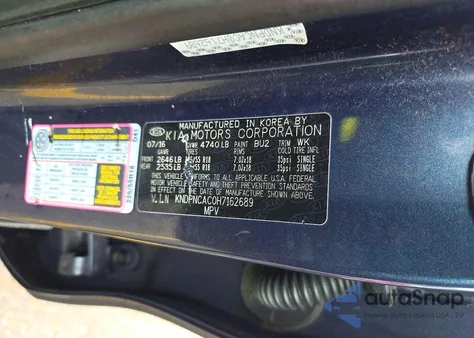 2017 Kia Sportage E Blue z USA, uszkodzony, nr VIN KNDPNCAC0H7162689